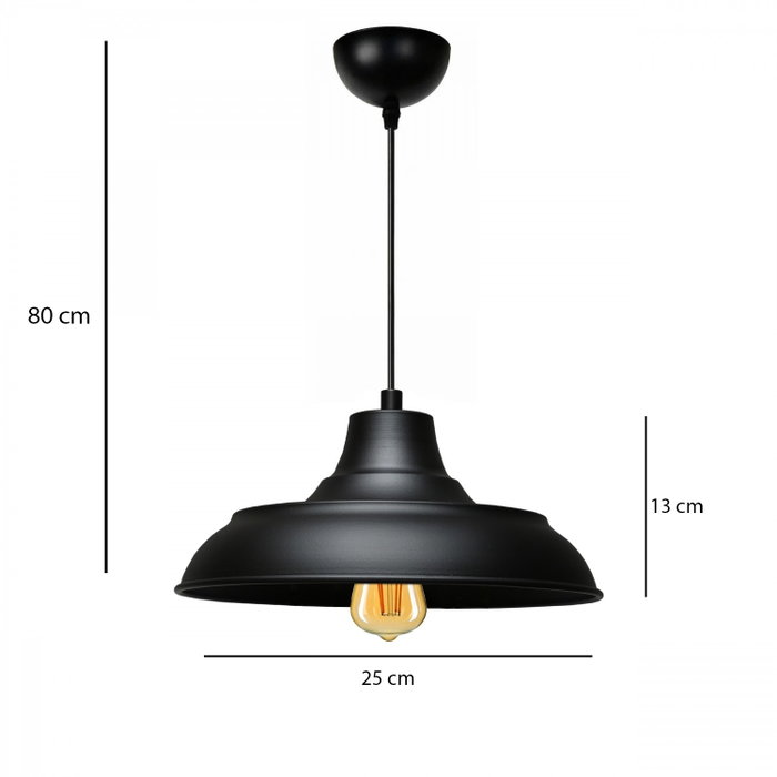 Opviq AYD-3520 Lámpara de araña de metal negro